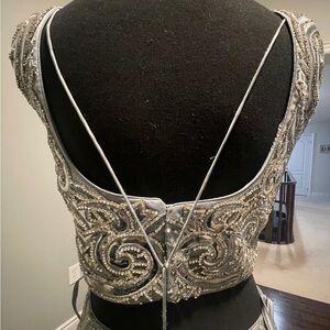 Elegant Beaded Backless Top